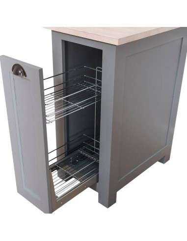 Modulo cestello estraibile 45cm per cucina country in legno massello rustica o colorata MS685
