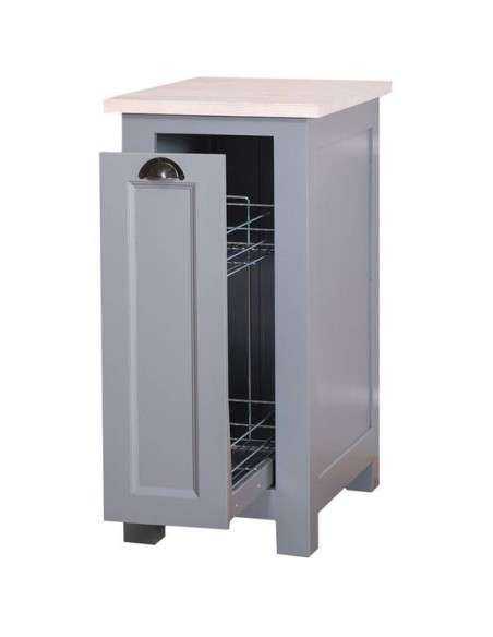 Modulo cestello estraibile 45cm per cucina country in legno massello rustica o colorata MS685