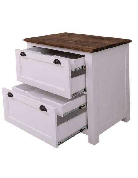 Modulo doppio cassetto esterno con 2 cassettini interni per cucina country in legno MS703