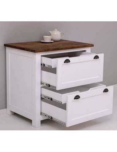 Modulo doppio cassetto esterno con 2 cassettini interni per cucina country in legno MS703