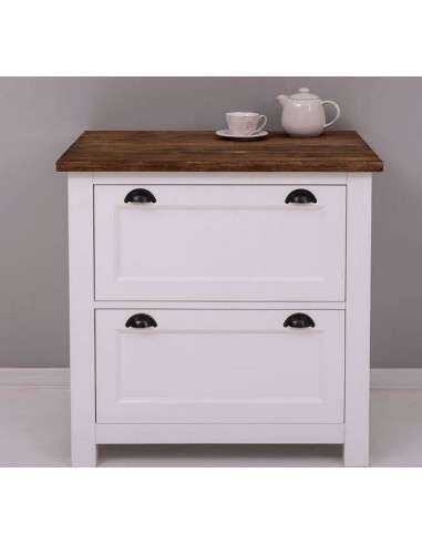 Modulo doppio cassetto esterno con 2 cassettini interni per cucina country in legno MS703