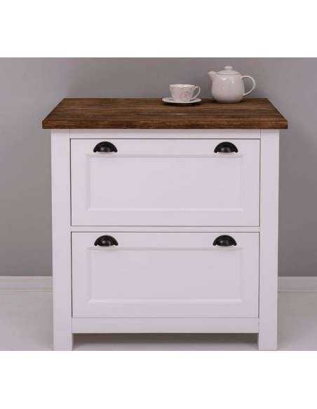 Modulo doppio cassetto esterno con 2 cassettini interni per cucina country in legno MS703