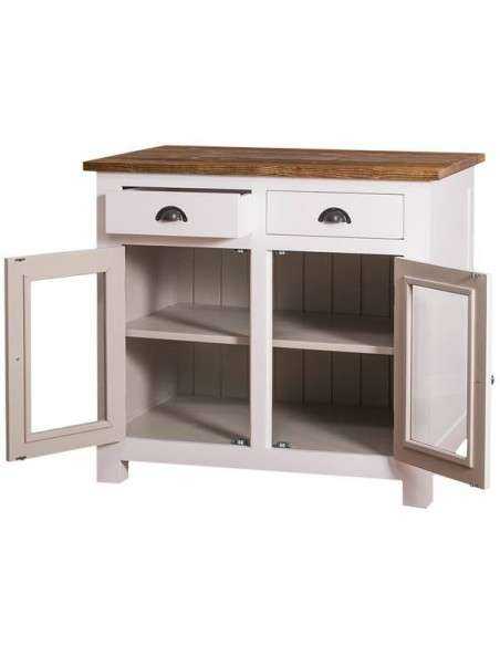 Cucina country modulo dispensa e zona cottura con cassetti e antine MS684