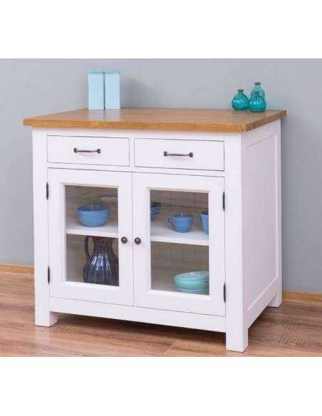 Cucina country modulo dispensa e zona cottura con cassetti e antine MS684