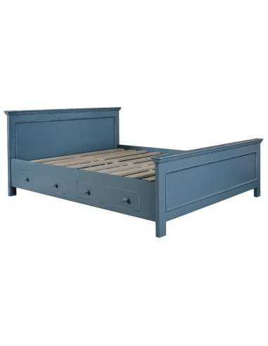 letto matrimoniale in legno colorato stile provenzale MS1142D-160200