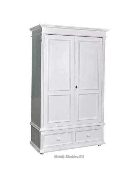 Armadio shabby chic due ante e cassetti MS105