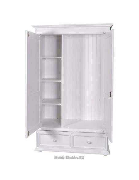 Armadio shabby chic due ante e cassetti MS105