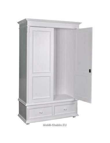 Armadio shabby chic due ante e cassetti MS105