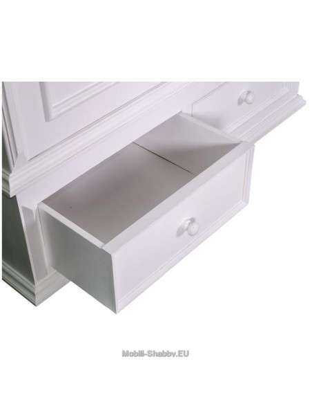 Armadio shabby chic due ante e cassetti MS105