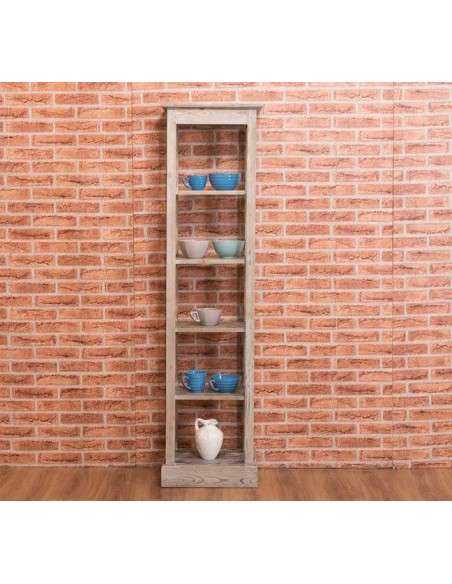 mobile scaffale in legno massello colorato stile provenzale MS447