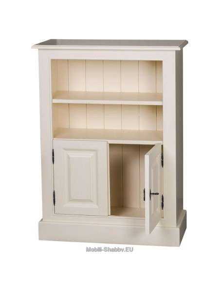 Libreria provenzale colorata antina e ripiani MS211