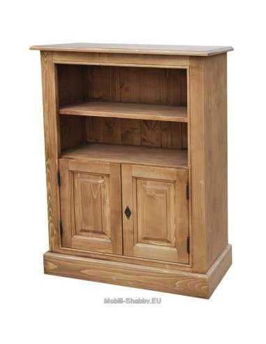 Libreria provenzale colorata antina e ripiani MS211