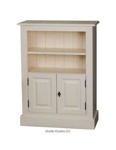 Libreria provenzale colorata antina e ripiani MS211