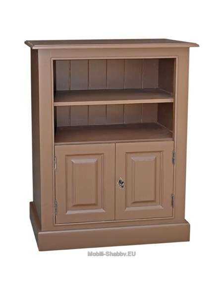 Libreria provenzale colorata antina e ripiani MS211