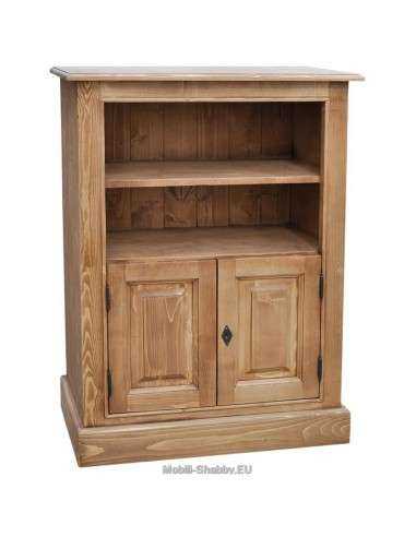 Libreria provenzale colorata antina e ripiani MS211