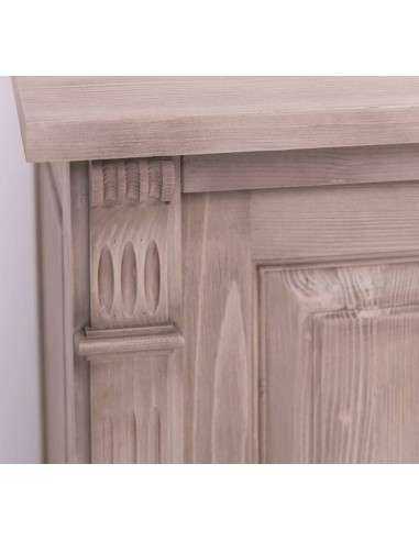 Libreria country legno massello di pino rustica o colorata 223cm MS72B+57S