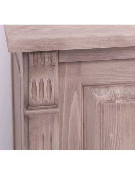 Libreria country legno massello di pino rustica o colorata 223cm MS72B+57S