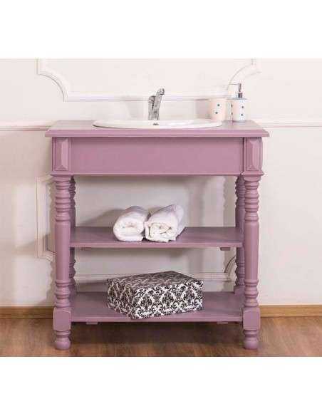 Mobile Bagno Shabby Chic in Legno Massello per Lavabo incasso MS546