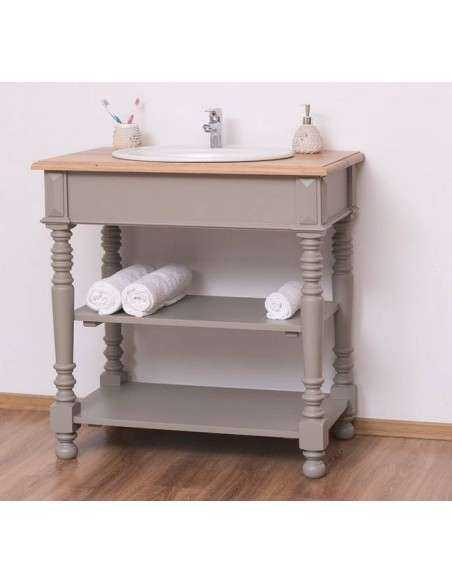 Mobile Bagno Shabby Chic in Legno Massello per Lavabo incasso MS546