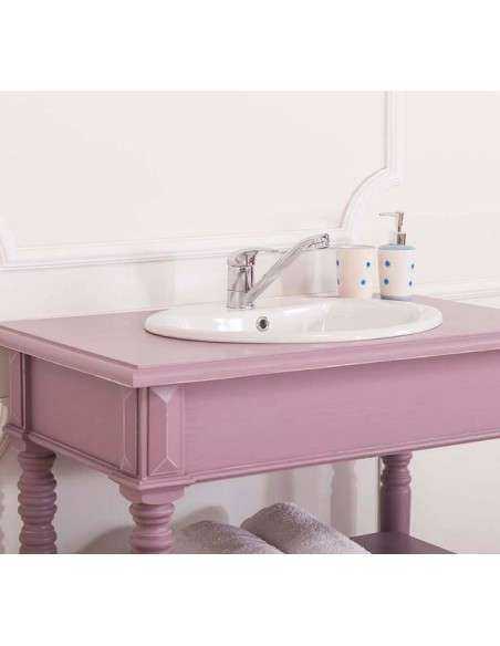 Mobile Bagno Shabby Chic in Legno Massello per Lavabo incasso MS546