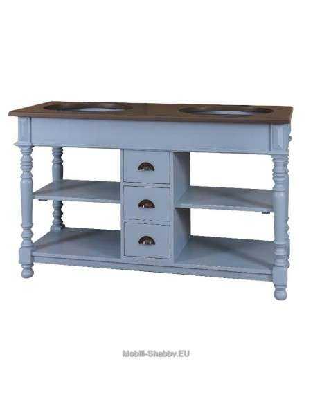 mobile bagno shabby chic cassetti e ripiani MS452