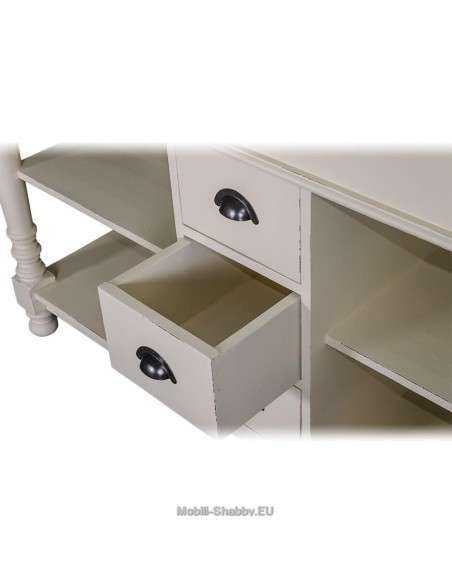 mobile bagno shabby chic cassetti e ripiani MS452