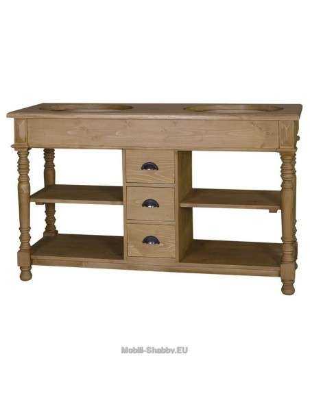 mobile bagno shabby chic cassetti e ripiani MS452