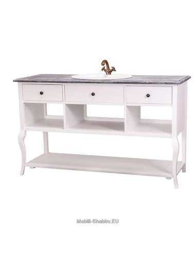 mobile bagno provenzale colorato con cassetti e ripiani MS629