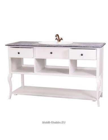 mobile bagno provenzale colorato con cassetti e ripiani MS629