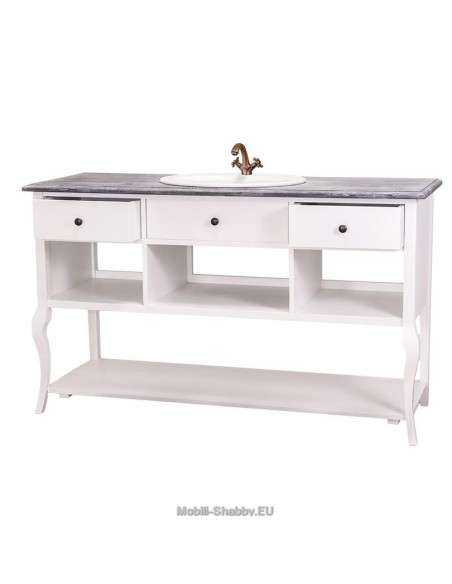 mobile bagno provenzale colorato con cassetti e ripiani MS629