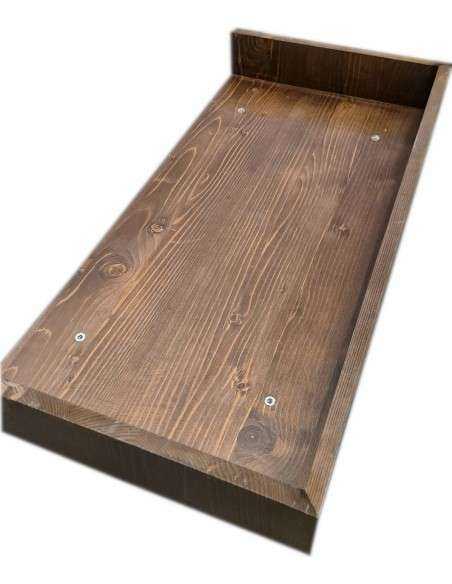 Mensola Sottolavabo Bagno in Legno Massello - Pino o Rovere da 90cm MS739