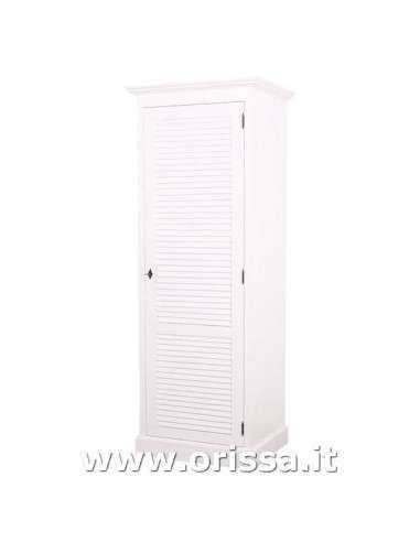 Armadio guardaroba stile country con anta singola a persiana MS617