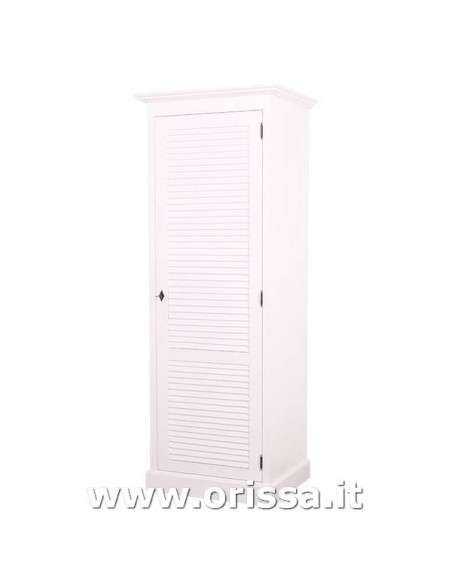 Armadio guardaroba stile country con anta singola a persiana MS617