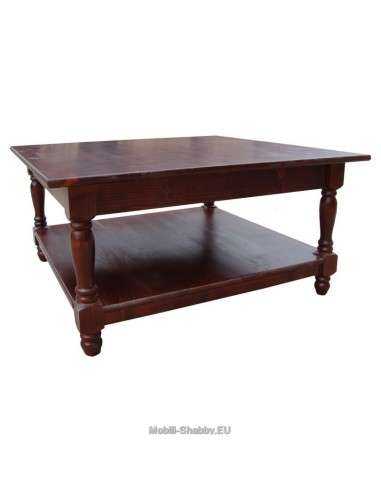 Tavolo basso shabby chic legno massello MS128