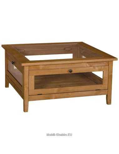 Tavolo basso da salotto top e laterali in vetro MS71