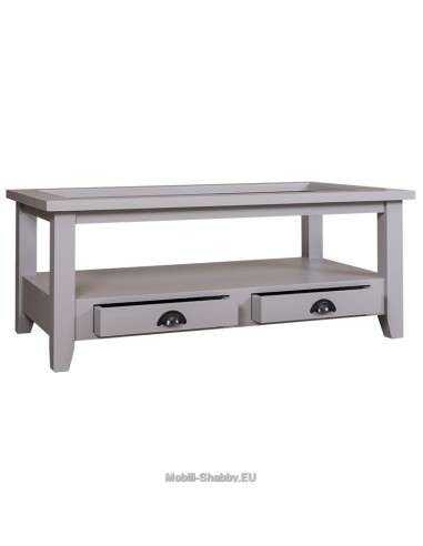 Tavolo da salotto piano in vetro con cassetti MS532