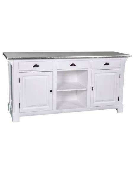 Bancone negozio in legno finitura provenzale e country MS2001