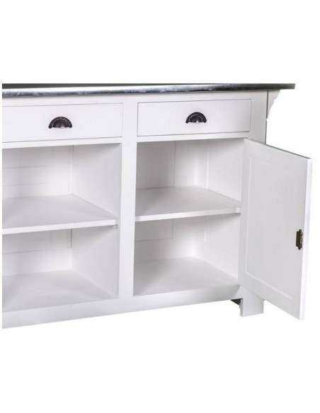 Bancone negozio in legno finitura provenzale e country MS2001