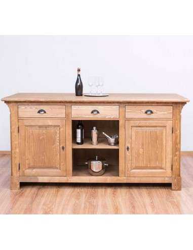 Bancone negozio in legno finitura provenzale e country MS2001