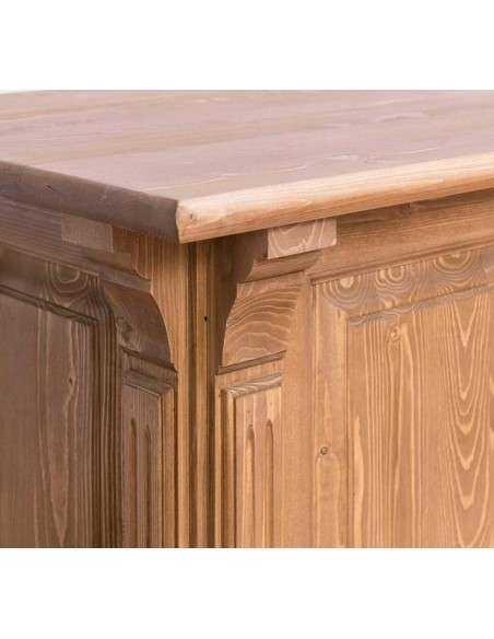 Bancone negozio in legno finitura provenzale e country MS2001