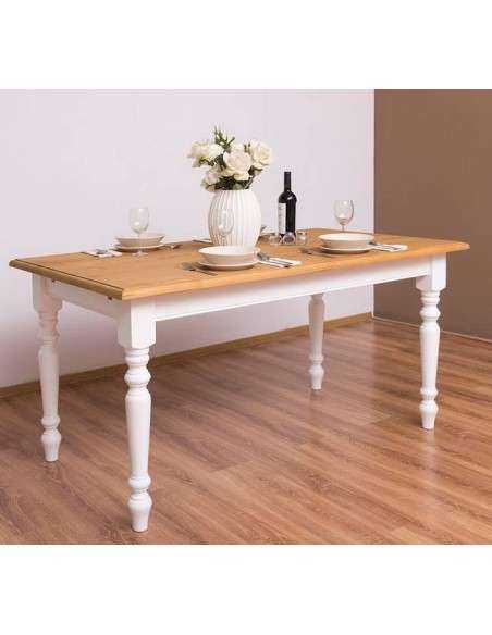 Tavolo da pranzo stile shaby chic 160cm legno MS623-160