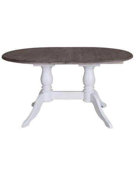 Tavolo ovale estensibile doppia gamba centrale MS379