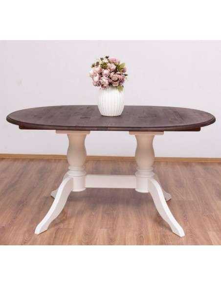 Tavolo ovale estensibile doppia gamba centrale MS379