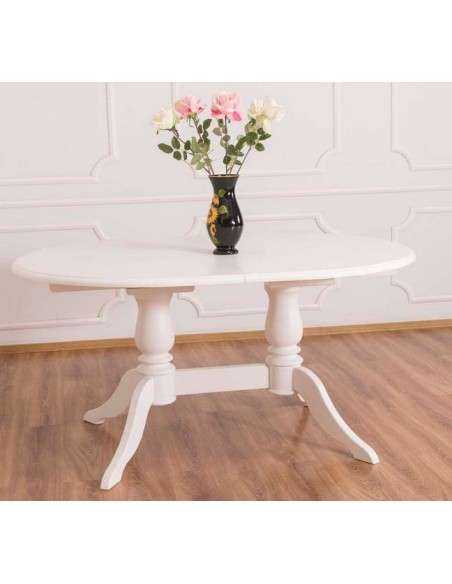 Tavolo ovale estensibile doppia gamba centrale MS379