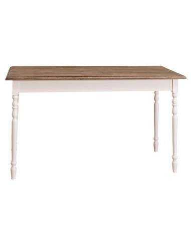 Tavolo da pranzo stile country chic 140cm gamba tornita legno massello MS660-140