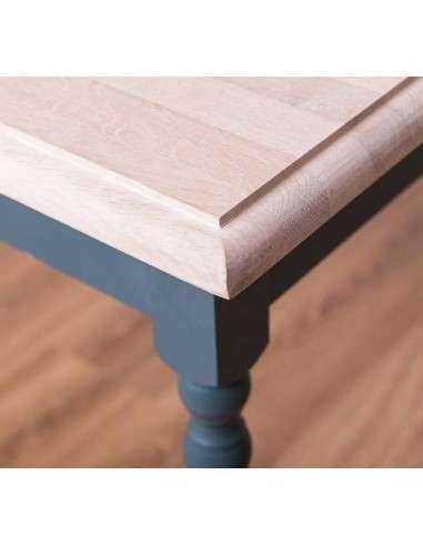 Tavolo da pranzo stile country chic 140cm gamba tornita legno massello MS660-140