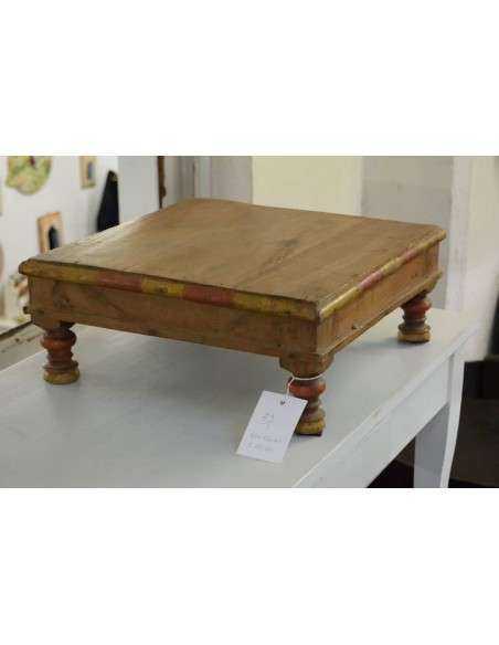 Tavolino etnico Bajot in legno massello di teak indiano bj69