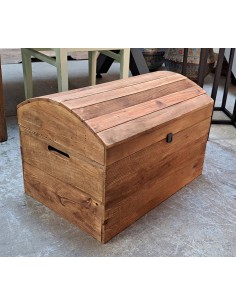 Baule in legno massello anticato 56cm antique wood OR483175A