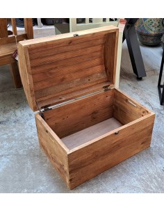 Baule in legno massello anticato 56cm antique wood OR483175A 2