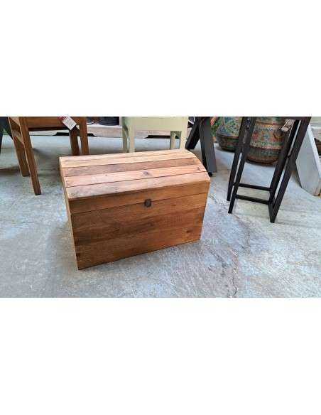 Baule in legno massello anticato 46cm antique wood OR483175B